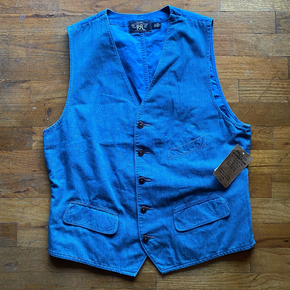 NWT RRL Denim Vest Size M